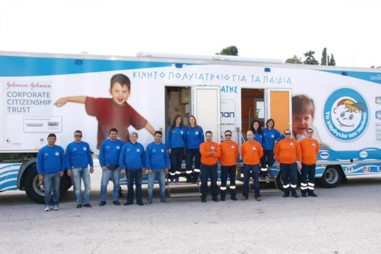 Mobile clinics bring a smile to children in Greece